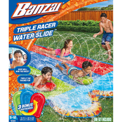 Banzai Triple Racer Water Slide with 3 Bodyboards