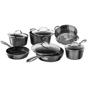 Granite Stone Hammered Pewter Nonstick Cookware 10 pc. Set