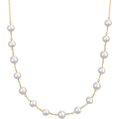 Sofia B. 18K Gold over Sterling Silver Cultured Pearl Tin Cup Necklace