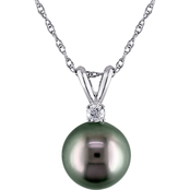 Sofia B. 14K White Gold Cultured Tahitian Pearl Solitaire Pendant Necklace