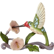 Jim Shore Heartwood Creek Hummingbird With Flower Figurine