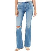 American Eagle Ripped Super High Rise Flare Jeans