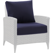 CorLiving Navy Single Chair Replacement 2 pc. Patio Cushion Set