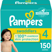 Pampers Swaddlers Diapers Size 4 (22-37 lb.) 150 ct.