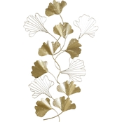 Simply Perfect Gold Ginkgo Leaves Wall Decoration 28 in.