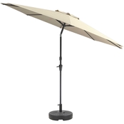 CorLiving PPU-760-Z1 10 ft. Wind Resistant Tilt Patio Umbrella and Base