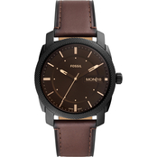 Fossil Machine Three-Hand Date Brown Leather 42mm Watch FS5901