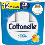 Cottonelle Ultra Clean Mega Roll Bath Tissue 12 pk.