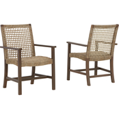 Signature Design by Ashley Germalia Outdoor Dining Arm Chair 2 pk.