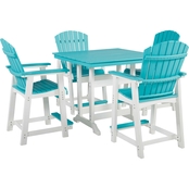 Signature Design by Ashley Eisely Outdoor Counter Height Table Set 5 pc.
