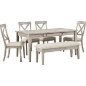 Signature Design by Ashley Parellen 6 pc. Dining Set: Table, 4 Chairs, Bench