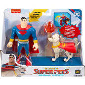 Fisher-Price DC League of Super-Pets Superman and Krypto Action Figures