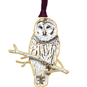 ChemArt A Snowy Winter Owl ornament
