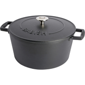 Babish 6 qt. Round Enamel Cast Iron Dutch Oven with Lid