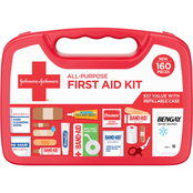 Johnson & Johnson All-Purpose Portable Compact First Aid Kit, 160 pc.