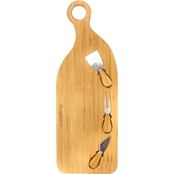 Berghoff Bamboo Paddle Cheese Board 4 pc. Set