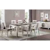 Furniture of America Halsey Weathered White Table with Leaf