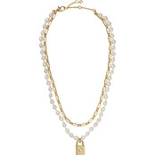 Kate Spade New York Lock and Spade Pearl Statement Necklace