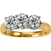 14K Two Tone Gold 1 CTW Round Diamond Ring