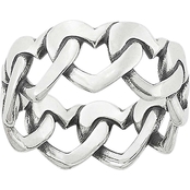 James Avery Sterling Silver Chain of Hearts Ring