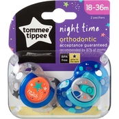 Tommee Tippee Night Time Glow in the Dark Pacifiers 18-36m, 2 ct.