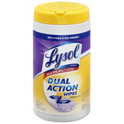 Lysol Citrus Scent Dual Action Disinfecting Wipes 75 ct. Canister