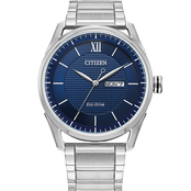 Citizen Men's Eco-Drive Classic Silver-Tone Bracelet 42mm Watch AW0081-54L