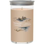 Yankee Candle Amber & Sandalwood Signature Medium Pillar Candle