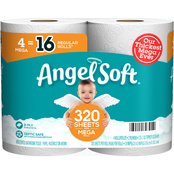 Angel Soft Toilet Paper, Mega Roll 4 pk.