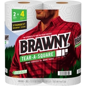 Brawny Tear-A-Square Double Roll Paper Towels 2 pk.