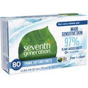 Seventh Generation Free and Clear Fabric Softener Sheets 80 ct.