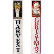 Courtside Markets Floral Harvest Christmas 2 Sided Porch Sitter