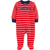 Carter's Infant Boys Brother Two Way Zip Cotton Sleep and Play