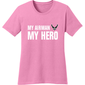 Life Signs Women's Air Force Candy Pink My Hero Tee