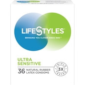 Lifestyles Ultra Sensitive Platinum Condoms 36 ct.