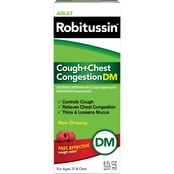 Robitussin Raspberry Peak Cold Cough/Chest Congestion DM Medicine, 8 oz.