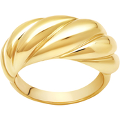 18K Yellow Gold Over Sterling Silver Croissant Ring, Size 7
