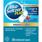 Alka Seltzer Plus Cough and Chest Congestion Blueberry Pomegranate Tablets, 20 ct.