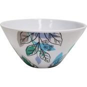 Gibson Home Tropical Sway Vineyard Blue 6 in. Melamine Cereal Bowl