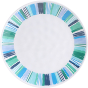 Gibson Home Tropical Sway Orleans Blue 9 in. Dessert Plate