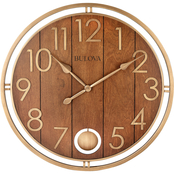 Bulova Panel Time Decorative Wall Clock C4806