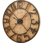 Bulova Silhouette II Wooden Wall Clock C4814