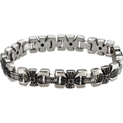 Gold LLC Stainless Steel 1/5 CTW Black Diamond Bracelet