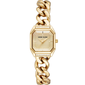 Anne Klein Women's Premium Crystal Accented Chain Bracelet 30mm Watch