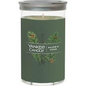 Yankee Candle Balsam & Cedar Signature Medium Pillar Candle