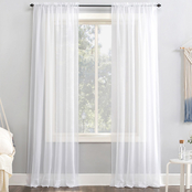 Simply Perfect Emily Sheer Voile Rod Pocket Curtain Panel, White