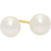 14K Yellow Gold 5-5.5mm Cultured Freshwater Pearl Stud Earrings