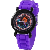 Disney Boys Lightyear Sox Black Plastic Time Teacher Silicone Strap Watch WDS001158