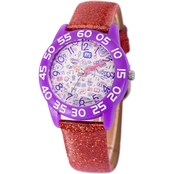 Disney Girls Turning Red Purple Plastic Time Teacher Watch WDS001140