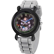 Disney Boys Buzz Lightyear Black Plastic Time Teacher Watch WDS001157